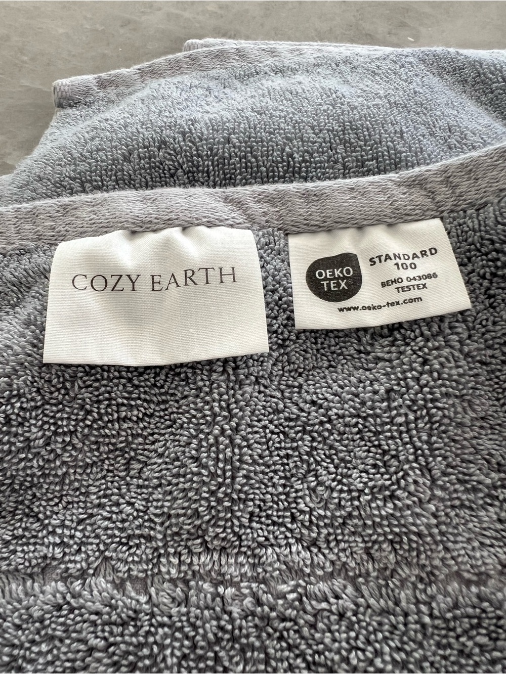Cozy Earth gray plush bath sheet towel set of 2